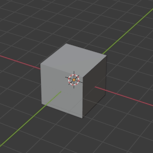 Shows animation of the camera orbiting around a cube in blenders 3D viewport