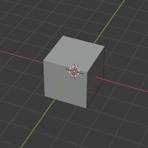 Shows animation of the camera panning around a cube in blenders 3D viewport