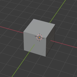 Shows animation of the dollying towards and away from a cube in blenders 3D viewport